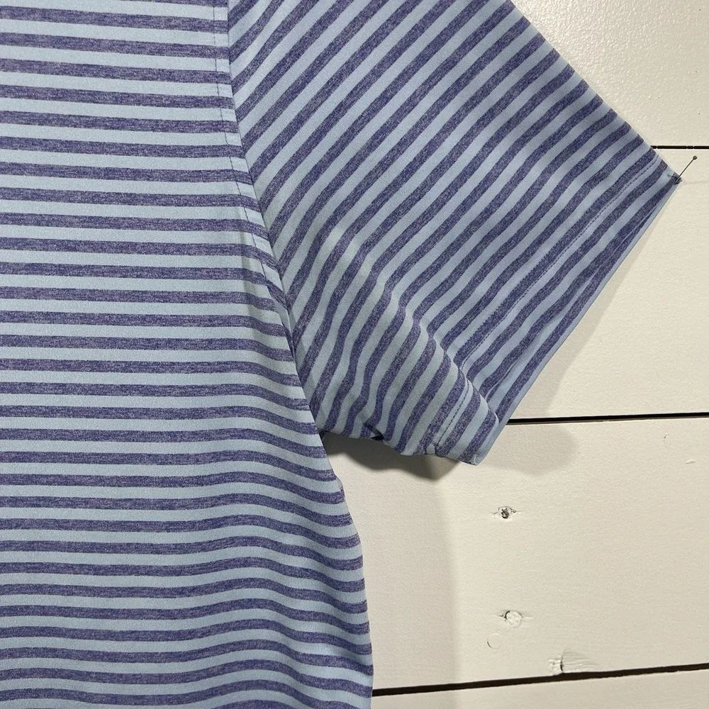 Johnnie-O Stripe Performance Polo Men's XL The Vintage Club Indian Wells CA‎